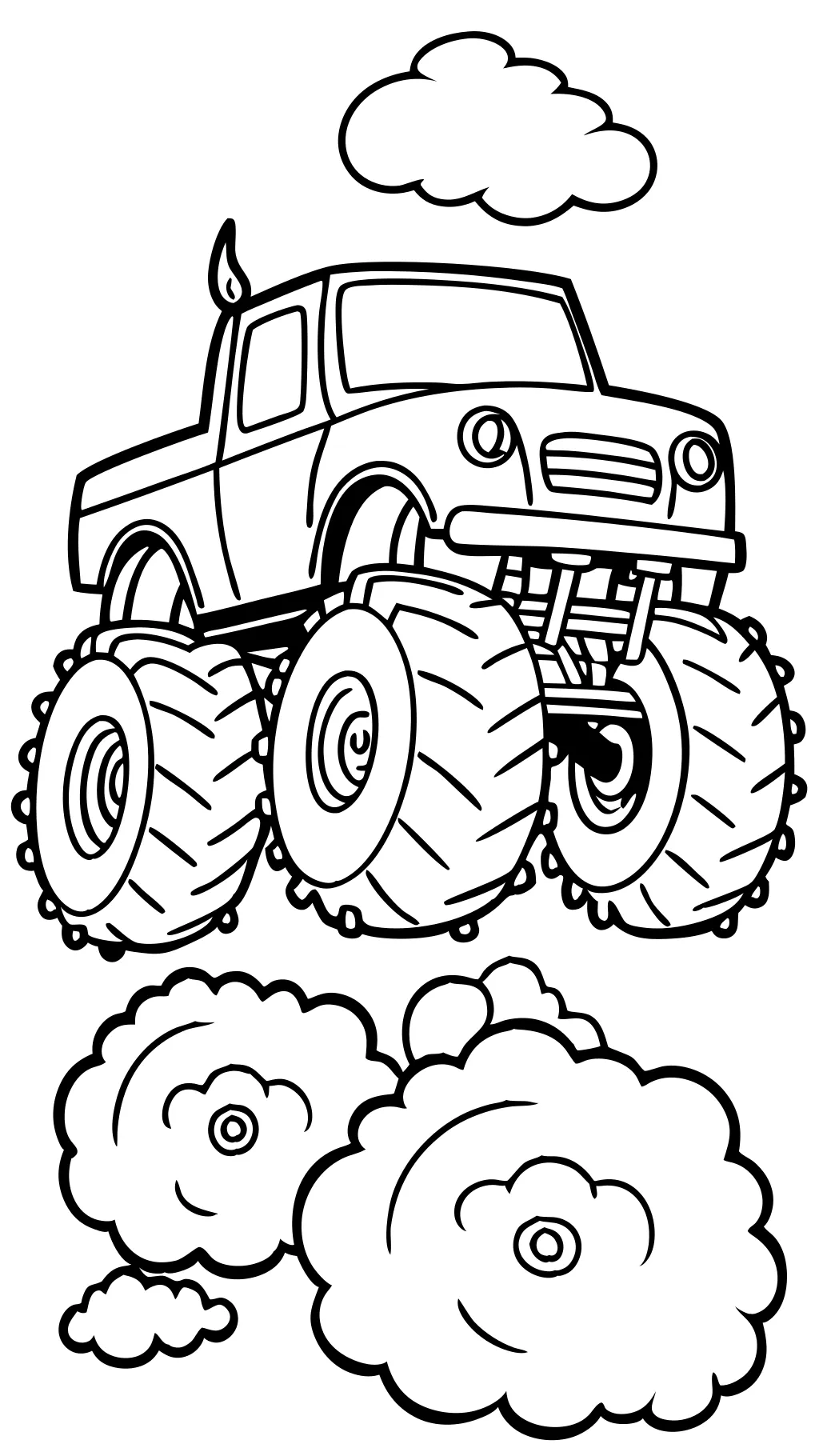 monster truck coloring page printable